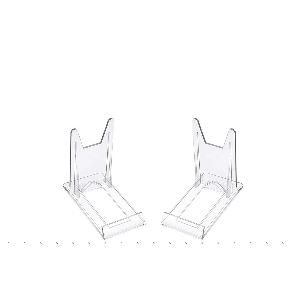 Two Part Adjustable Clear Acrylic Plastic Display Stand Easel (set of 6)